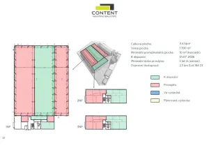 Pronájem výrobních prostor, Modřice, Brněnská, 1390 m2