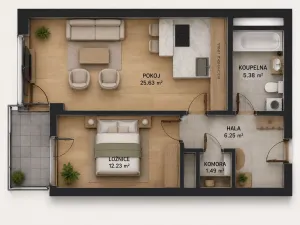 Prodej bytu 2+kk, Praha - Střížkov, Zakšínská, 55 m2