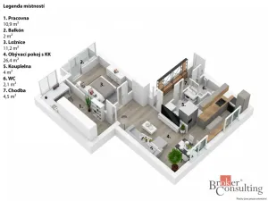 Pronájem bytu 3+kk, Týniště nad Orlicí, Čs. armády, 65 m2