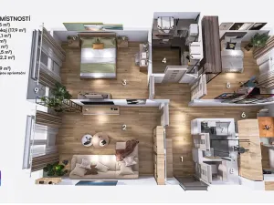 Prodej bytu 3+1, Hodonín, Družstevní čtvrť, 73 m2