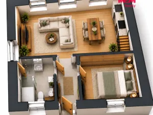Prodej bytu 2+kk, Hostomice - Bezdědice, 54 m2