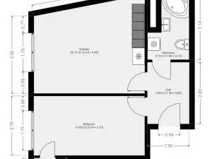 Pronájem bytu 2+kk, Praha - Vršovice, Košická, 46 m2