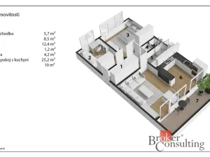 Prodej bytu 3+kk, Pardubice - Polabiny, Družstevní, 60 m2