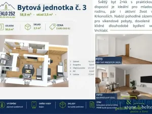 Prodej bytu 2+kk, Vrchlabí, Peklo, 55 m2