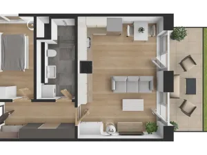 Pronájem bytu 2+kk, Praha, Haenkeho, 43 m2