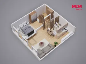 Prodej bytu 2+kk, Ústí nad Labem - Krásné Březno, Vojanova, 48 m2
