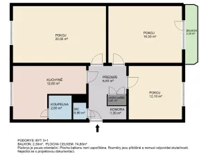 Prodej bytu 3+1, Blansko, Jasanová, 75 m2