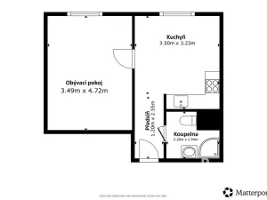 Pronájem bytu 1+1, Ústí nad Labem - Severní Terasa, Kmochova, 33 m2