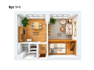 Pronájem bytu 1+1, Olomouc, Dukelská, 45 m2