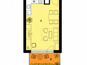 Pronájem bytu 1+kk, Praha - Hostavice, U Hostavického potoka, 40 m2