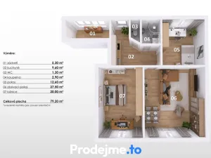 Prodej bytu 3+kk, Znojmo, Jarošova, 79 m2