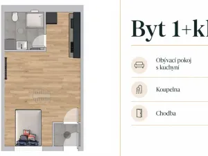 Pronájem bytu 1+kk, Mělník, Českolipská, 30 m2