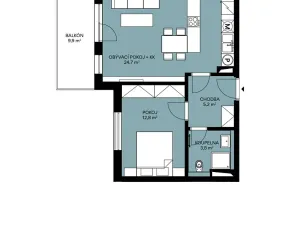 Prodej bytu 2+kk, Praha - Lhotka, Na rovinách, 47 m2