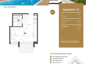 Prodej bytu 1+kk, Pleśna, Polsko, 25 m2