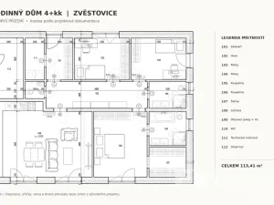 Prodej rodinného domu, Zvěstovice, 113 m2