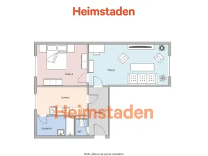 Pronájem bytu 2+1, Orlová - Poruba, Hornická, 51 m2