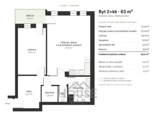 Prodej bytu 2+kk, Roztoky, Přemyslovská, 63 m2