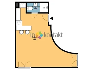 Pronájem bytu 1+kk, Brno, Zlínská, 30 m2