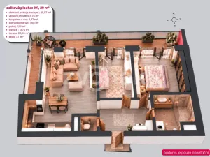 Prodej bytu 3+kk, Zlín, Boněcký rybník, 75 m2