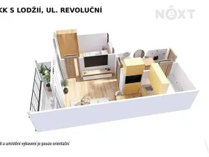 Pronájem bytu 2+kk, Šumperk, Revoluční, 37 m2