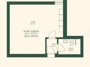 Prodej bytu 1+kk, Roudnice nad Labem, Havlíčkova, 28 m2