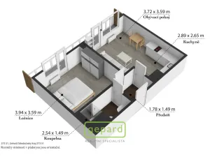 Prodej bytu 2+kk, Unhošť, Karla Čapka, 35 m2