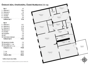 Prodej činžovního domu, České Budějovice, Chelčického, 489 m2
