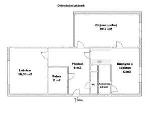 Prodej bytu 2+1, Ústí nad Labem - Severní Terasa, Větrná, 61 m2