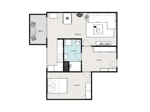 Pronájem bytu 2+kk, Příbram - Příbram III, Dlouhá, 53 m2