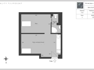 Prodej bytu 2+kk, Ústí nad Labem, Důlce, 30 m2