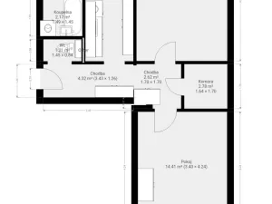 Pronájem bytu 2+1, Brno - Bystrc, Vondrákova, 61 m2