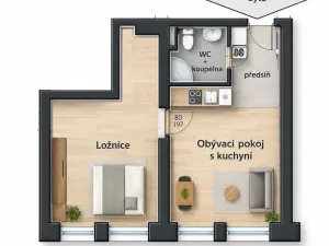 Pronájem bytu 2+kk, Olešná, 32 m2