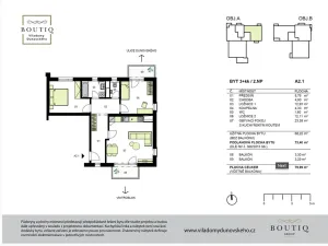 Pronájem bytu 3+kk, Praha - Chodov, Dunovského, 75 m2