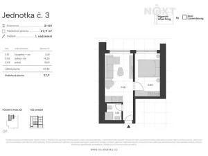 Prodej bytu 2+kk, Praha - Kyje, Vajgarská, 27 m2