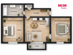 Pronájem bytu 3+kk, Pelhřimov, U Rendlíku, 70 m2