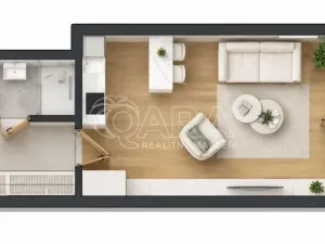Pronájem bytu 1+kk, Praha - Karlín, Švarcova, 36 m2