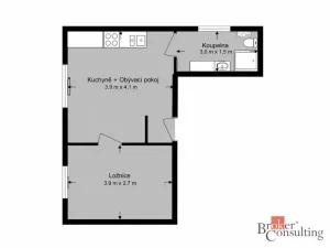 Pronájem bytu 1+1, Vochov, 37 m2