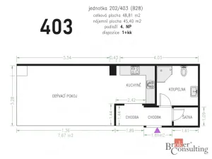 Prodej bytu 1+kk, Litultovice, 45 m2