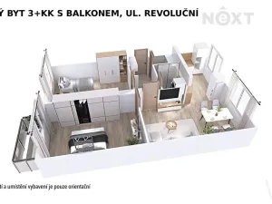 Pronájem bytu 3+1, Šumperk, Revoluční, 74 m2