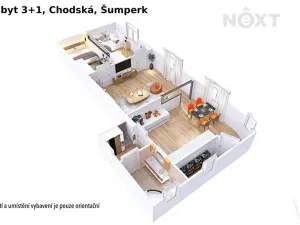 Prodej bytu 3+1, Šumperk, Chodská, 70 m2