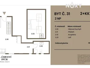 Prodej bytu 2+kk, Rapotín, Výzkumníků, 42 m2