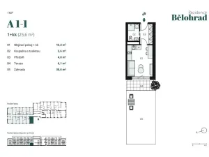 Pronájem bytu 1+kk, Lázně Bělohrad, Jínova, 25 m2