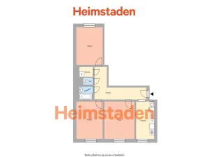 Pronájem bytu 3+1, Ostrava - Poruba, Havlíčkovo náměstí, 72 m2