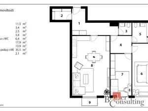 Prodej bytu 3+kk, Hradec Králové - Pražské Předměstí, Kollárova, 103 m2