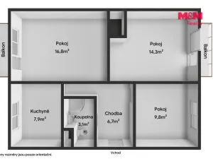 Prodej bytu 3+1, Nemanice, 71 m2