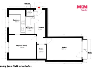 Prodej bytu 2+1, Klatovy - Klatovy III, Masarykova, 54 m2