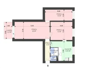 Prodej bytu 3+1, Moravské Budějovice, Janáčkova, 67 m2