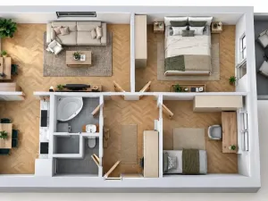Pronájem bytu 3+1, Hustopeče, Na Hradbách, 75 m2