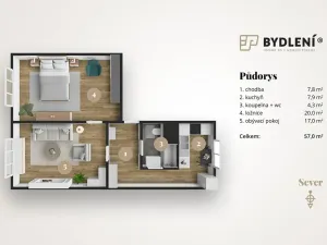 Prodej bytu 2+1, Most, Vítězslava Nezvala, 57 m2