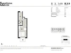 Prodej bytu 1+kk, Kralupy nad Vltavou, Vaníčkova, 36 m2